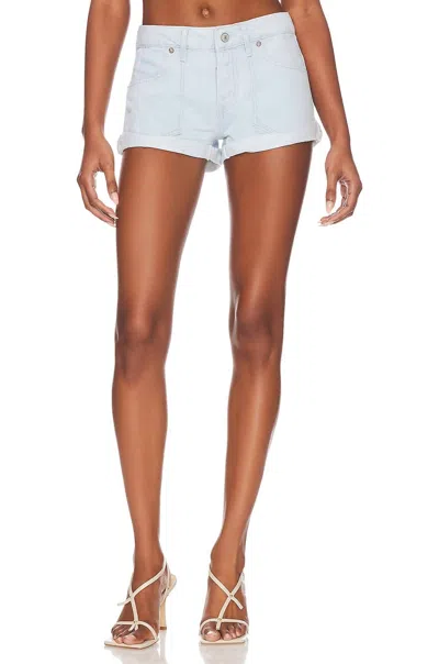 Free People Beginners Luck Slouch Shorts In Rookie Wash In White