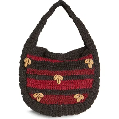 Free People Belize Shell Raffia Shoulder Bag