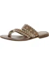 FREE PEOPLE BELLA CAIA WOMENS LEATHER THONG SLIDE SANDALS
