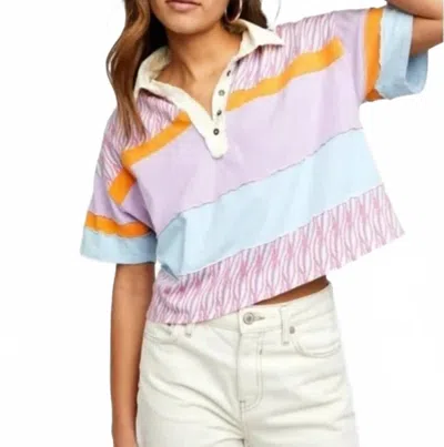 Free People Bella Tee In Retro Combo In Multi