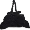 Free People Belle Velvet Bow Bag In Black