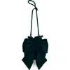 Free People Belle Velvet Bow Bag In Black