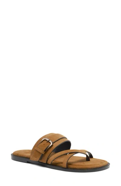 Free People Belted Cross Strap Slide Sandal In Multi