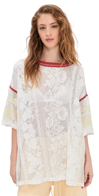 Free People Best Match Tee Clean Ivory Combo In White | ModeSens