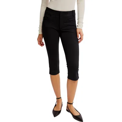 Free People Bette Super Slim Capri Pants In Black
