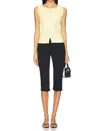Free People Bette Super Slim Capri Pants In Black In Black