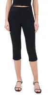 FREE PEOPLE BETTE SUPER SLIM CAPRIS BLACK