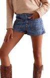 Free People Bettie Sailor Patch Pocket Denim Shorts
