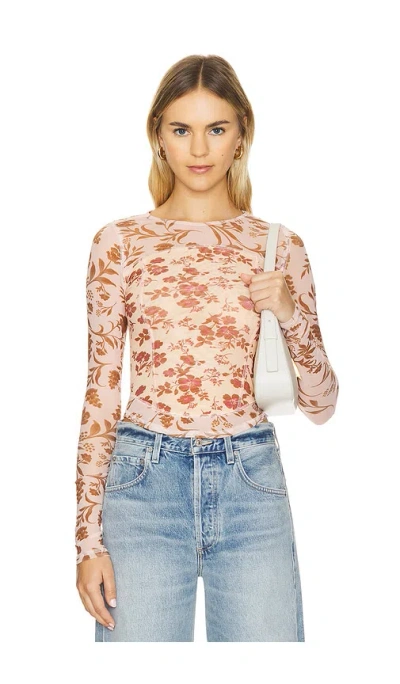 Free People Bettys Garden Top In Coral