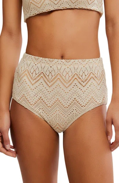 Free People Billie High Waist Bikini Bottoms In Nude