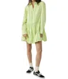 Free People Billie Mini Dress In Lime Glow In Multi