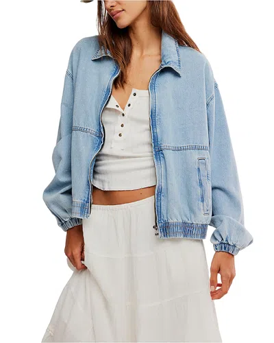 Free People Birdie Denim Jacket In Blue