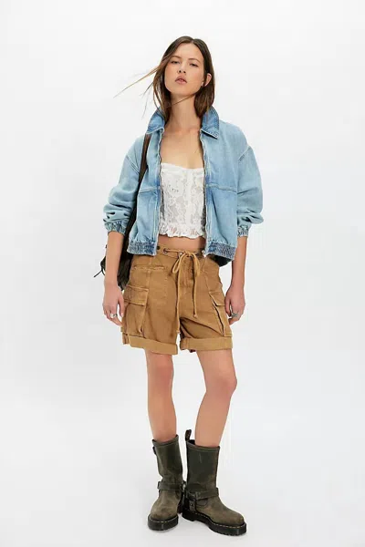 Free People Birdie Denim Jacket In Blue