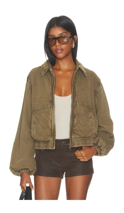 Free People Birdie Washed Jacket In Brown
