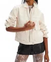 Free People Blair Vegan Suede Jacket In Sea Salt In Neutral