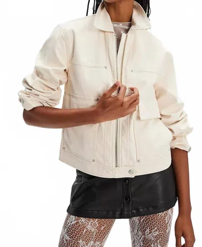 Free People Blair Vegan Suede Jacket In Sea Salt In Neutral