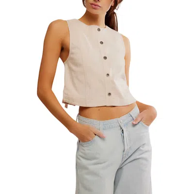 Free People Blake Vest In White