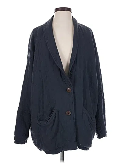 Pre-owned Free People Blazer Jacket In Blue