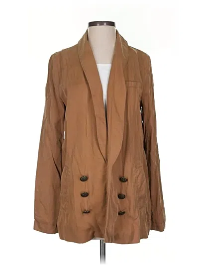 Pre-owned Free People Blazer Jacket In Brown