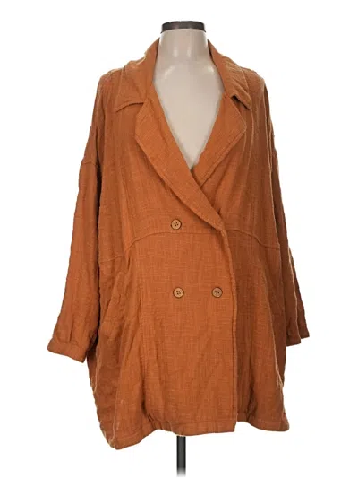 Pre-owned Free People Blazer Jacket In Brown