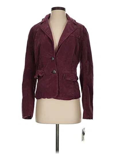 Pre-owned Free People Blazer Jacket In Burgundy