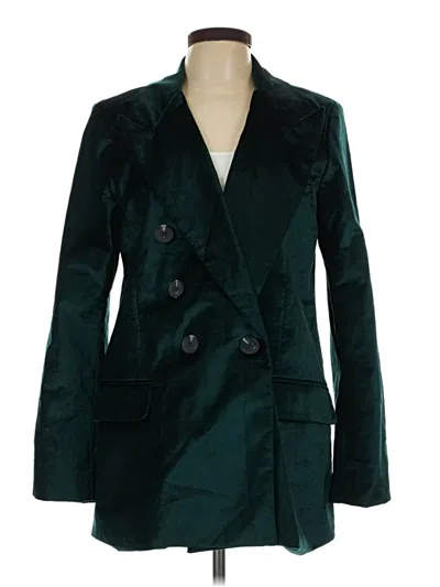 Pre-owned Free People Blazer Jacket In Green