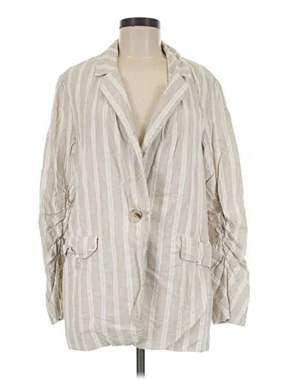 Pre-owned Free People Blazer Jacket In Ivory