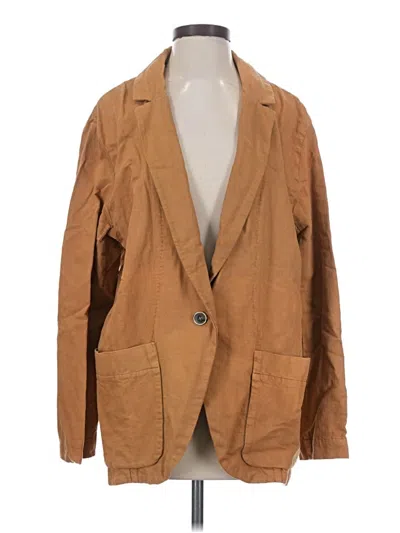 Pre-owned Free People Blazer Jacket In Tan