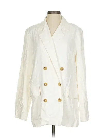 Pre-owned Free People Blazer Jacket In White