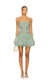 Free People Bliss Beauty Mini Dress In Green