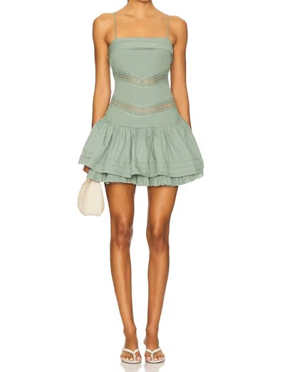 FREE PEOPLE BLISS BEAUTY MINI DRESS IN LILY PAD