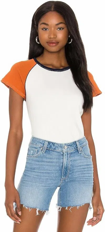 Free People Block It Baby Tees In White Combo