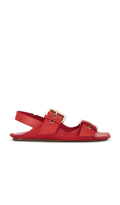 Free People Blossom Buckle Sandal In Red