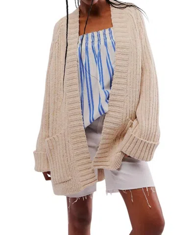 Free People Blossom Cardigan In Ivory Pastel In Multi