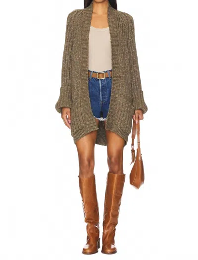 Free People Blossom Cardigan In Ivy Earth In Brown