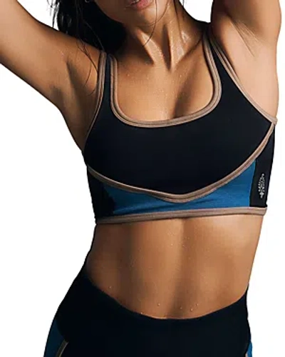 Free People Blow Your Mind Sports Bra In Black Combo