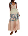 Free People Bluebell Mixed Print Cotton Maxi Dress In Antique Combo