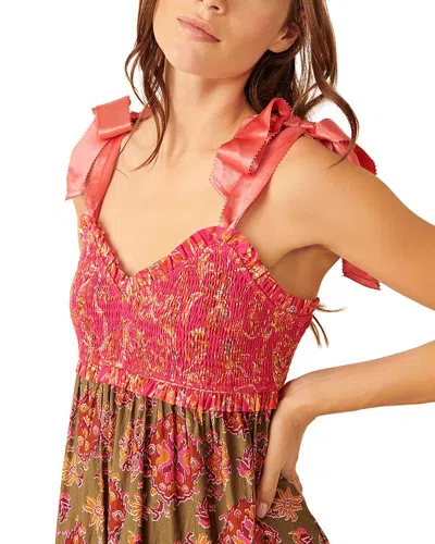 Free People Bluebell Maxi Dress In Magenta Combo