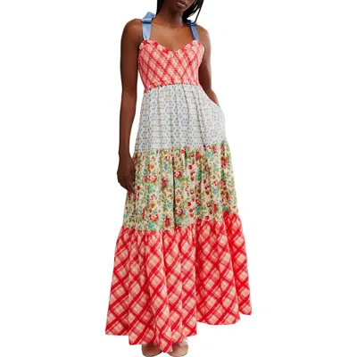 Free People Bluebell Maxi Dress In Cherry Combo
