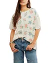 Free People Nina Boheme Printed Tee In Ivory Combo In Ivory Combo