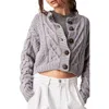 Free People Bonfire Cable Knit Cardigan In Stone