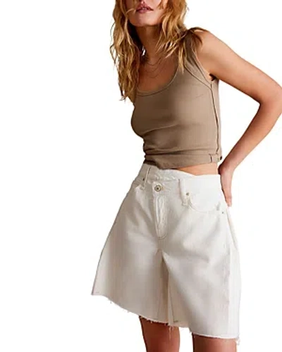 Free People Boomerang Long Shorts In Snowcone