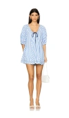 Free People Bop Around Romper In Oxford Combo In 牛津色