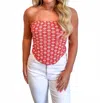 Free People Boulevard Tube Top In Red In Red