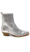 Free People Bowers Embroidered Bootie In 银色