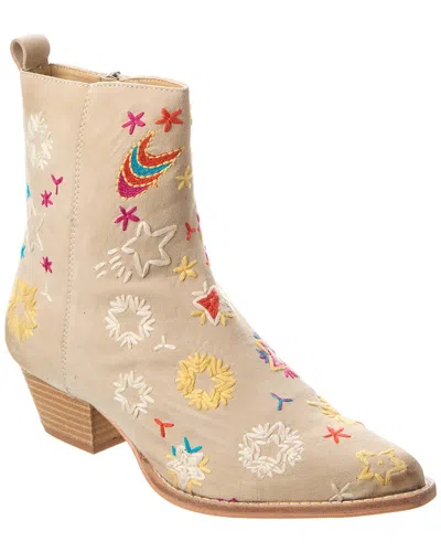 Free People Bowers Embroidered Bootie In Sand