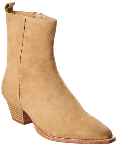 Free People Bowers Embroidered Suede Boot In Sand