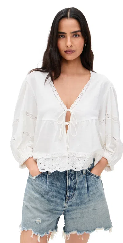 Free People Bowie Reversible Top Ivory In White