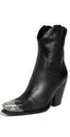 Free People Brayden Western Boots Black In Black