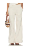 Free People Breezy Low Rise Flared Pull-on Pants In White